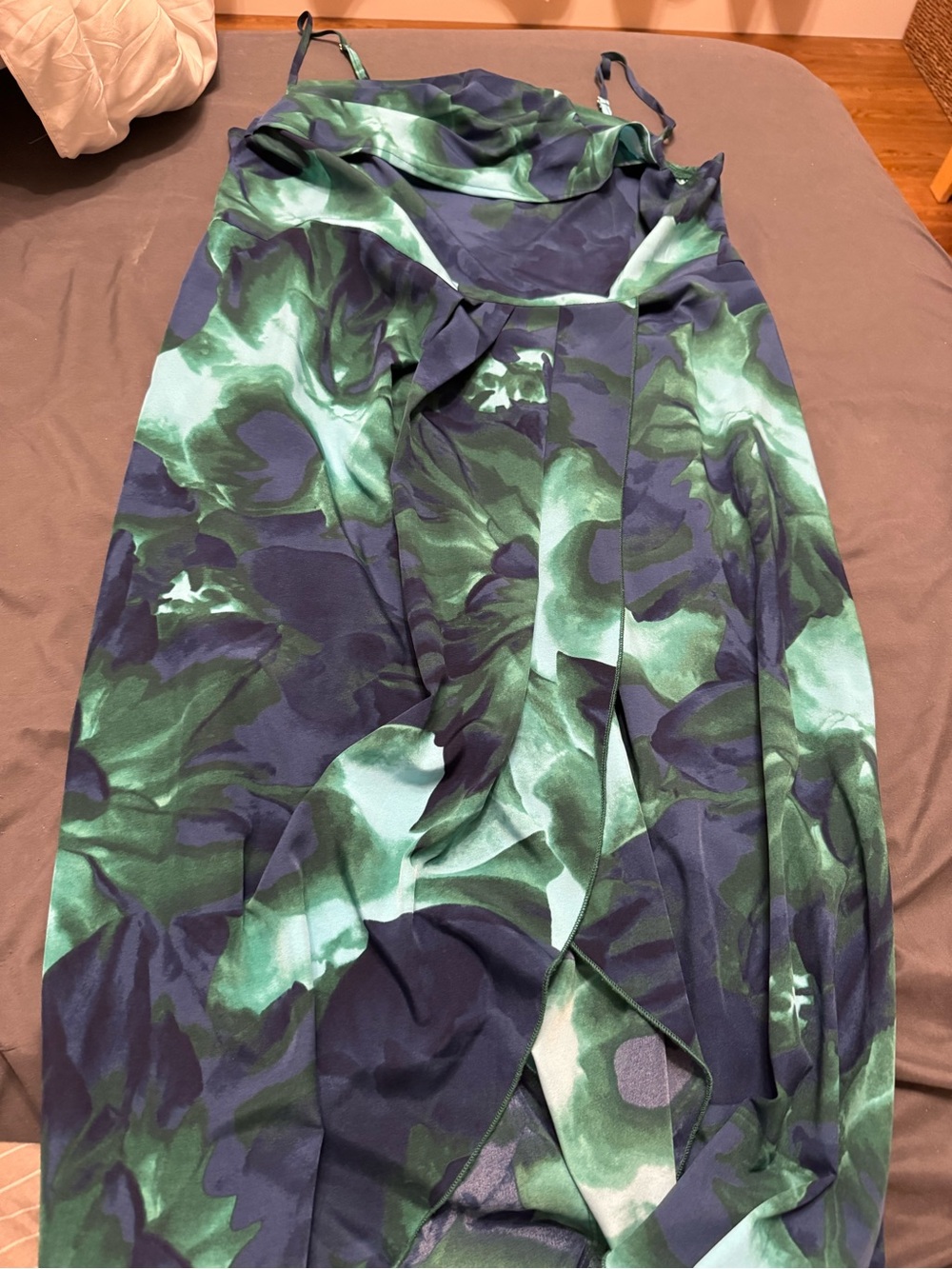 Women's Green & Navy Printed dress